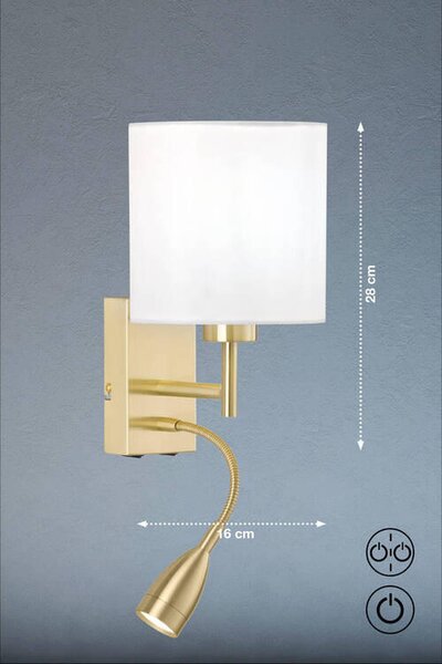 NÁSTENNÉ SVIETIDLO, 16/28 cm Fischer & Honsel - Online Only bytové doplnky, Online Only
