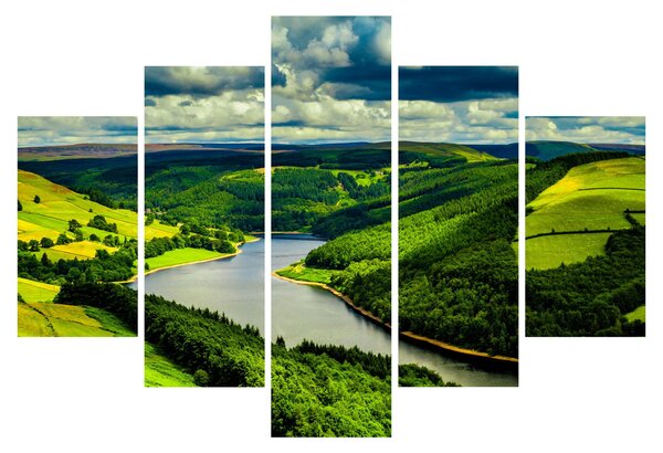 Obraz - Zelená krajina (150x105 cm)