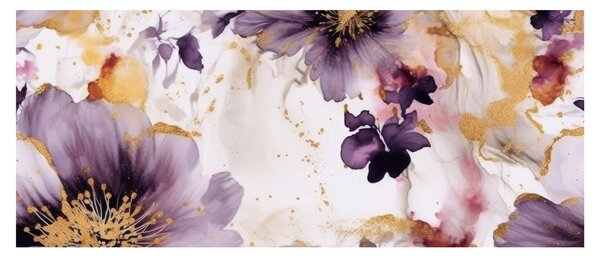 Obraz - Akvarelové kvety (120x50 cm)