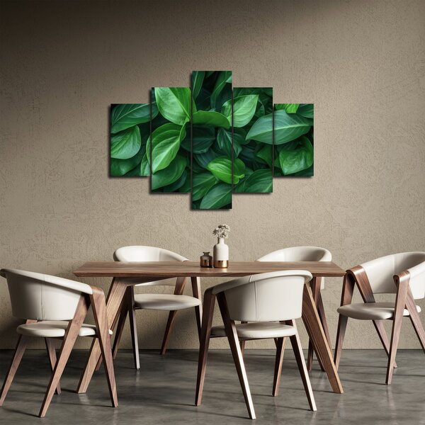 Obraz - Zelené listy (150x105 cm)