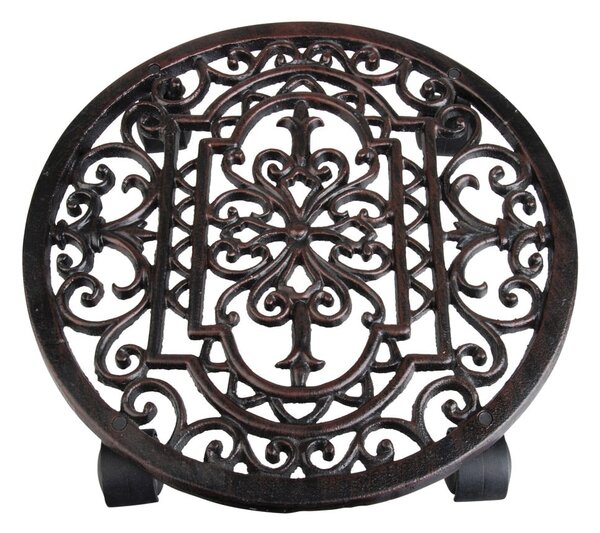 Kovový pojazdný podstavec pod kvetináč ø 29 cm Ornament – Esschert Design