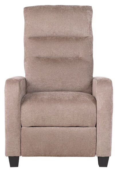 Mechanicky polohovacie relaxačné kreslo, hnedá látka (k416266)
