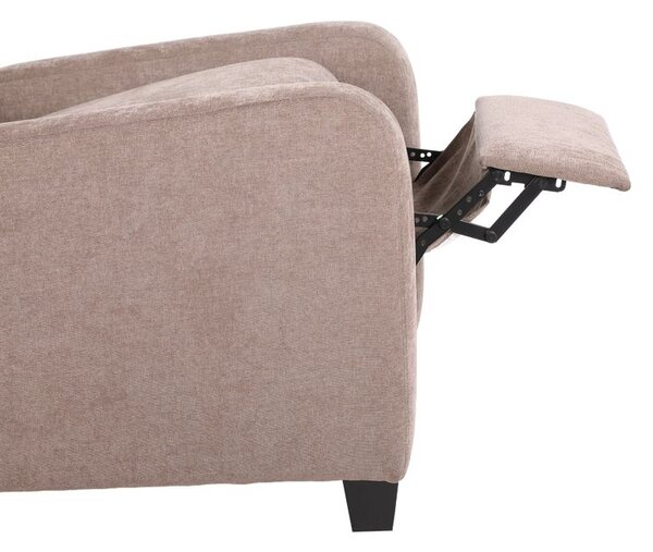 Mechanicky polohovacie relaxačné kreslo, hnedá látka (k416266)