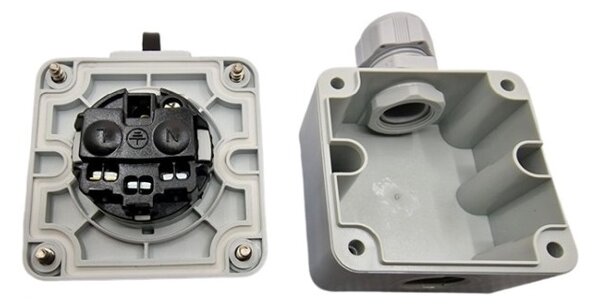 TP electric Nástenná zásuvka s bezpečnostnou clonkou 1x16A IP68 3101-382-0900