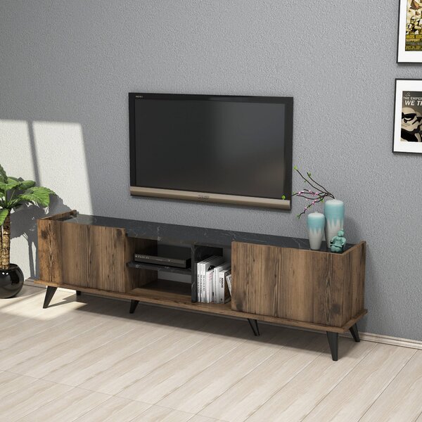 ASIR TV stolík ELEGANTE orech, čierny