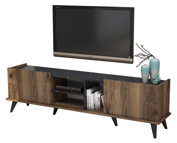 ASIR TV stolík ELEGANTE orech, čierny