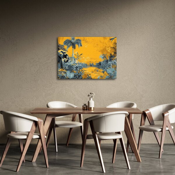 Obraz - Slon v prírode (70x50 cm)