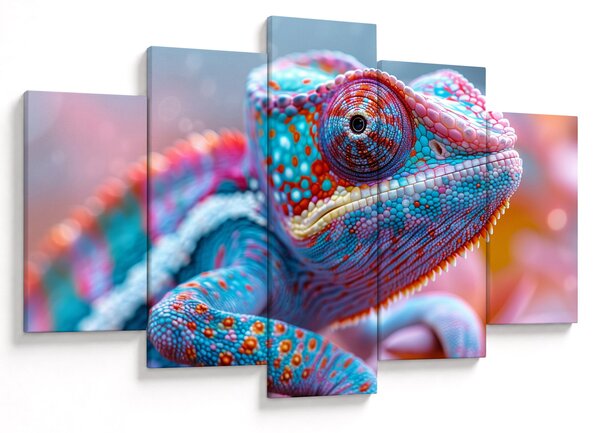 Obraz - Sfarbený chameleón (150x105 cm)