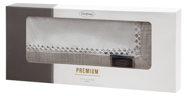 OBRUS EMMA 40X140 CM STRIEBORNÝ
