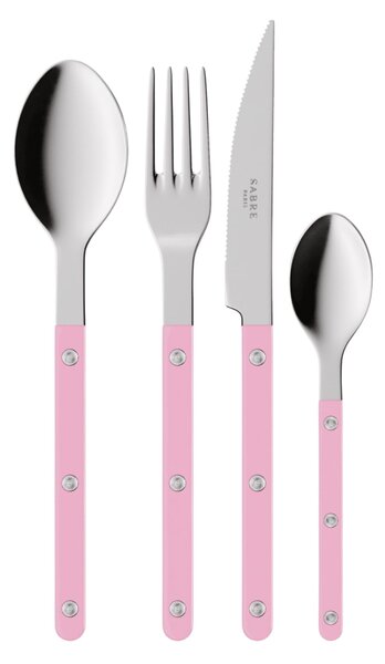 4-dielna sada príborov Bistrot Brillant – Pink
