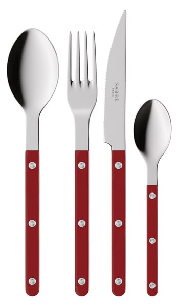 4-dielna sada príborov Bistrot Brillant – Burgundy