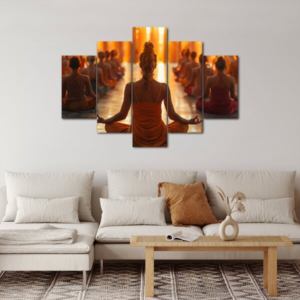 Obraz - Lekcia jogy (150x105 cm)