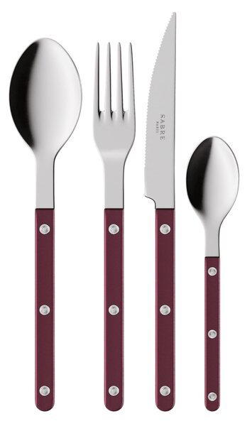 4-dielna sada príborov Bistrot Brillant – Pearly Aubergine