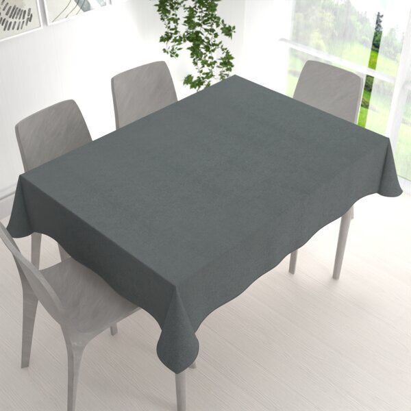 Biante Obdĺžnikový obrus/imitácia brúsenej kože Alcantara ALC-019 Antracitovo sivý 50x100 cm