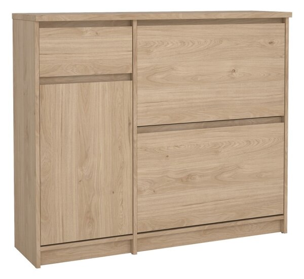 Výklopná skrinka na topánky v dekore duba v prírodnej farbe 109x93x32 cm Naia – Tvilum