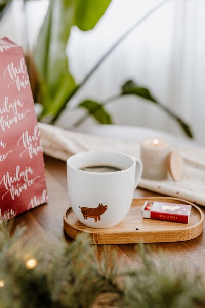 Porcelánový hrnček Zlaté prasiatko 300 ml