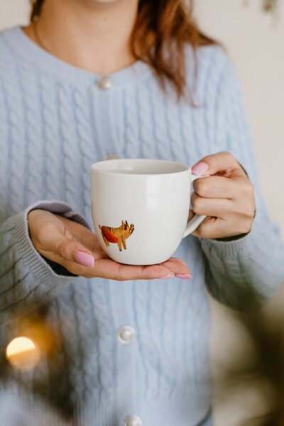 Porcelánový hrnček Zlaté prasiatko 300 ml