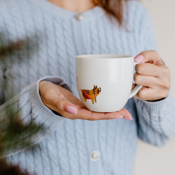 Porcelánový hrnček Zlaté prasiatko 300 ml