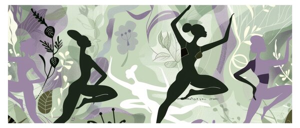 Obraz - Ilustrácie tanečníc (120x50 cm)