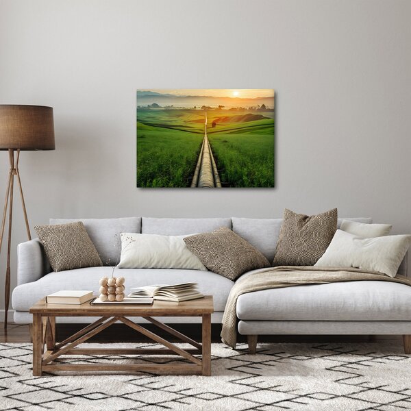 Obraz - Východ slnka nad údolím (70x50 cm)