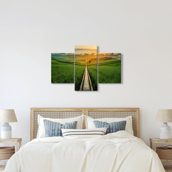 Obraz - Východ slnka nad údolím (90x60 cm)