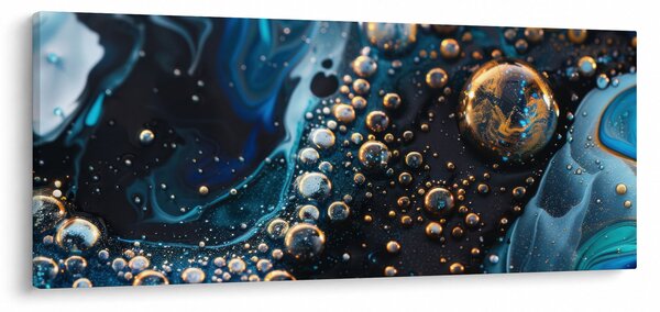 Obraz - Atramentové kvapky (120x50 cm)
