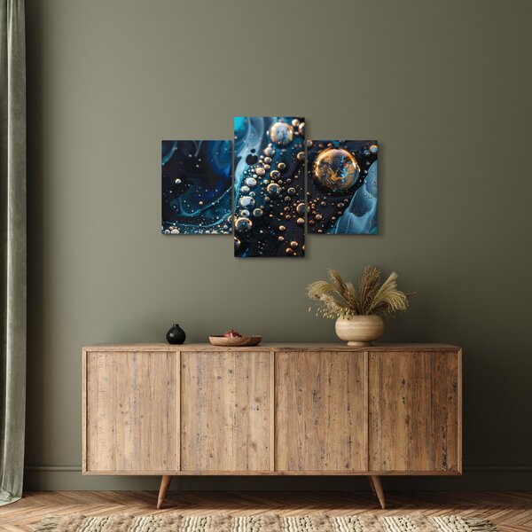 Obraz - Atramentové kvapky (90x60 cm)