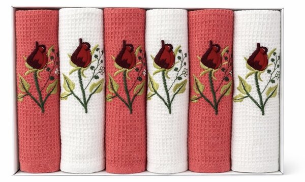 Didatex Kuchynské utierky Romance set 6 ks