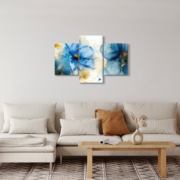 Obraz - Kvetinová, atramentová maľba (90x60 cm)