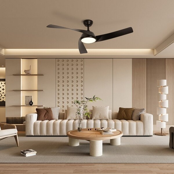 ZEVENTI - LED stropný ventilátor AERYS LED/24W/230V Wi-Fi Tuya čierna + DO
