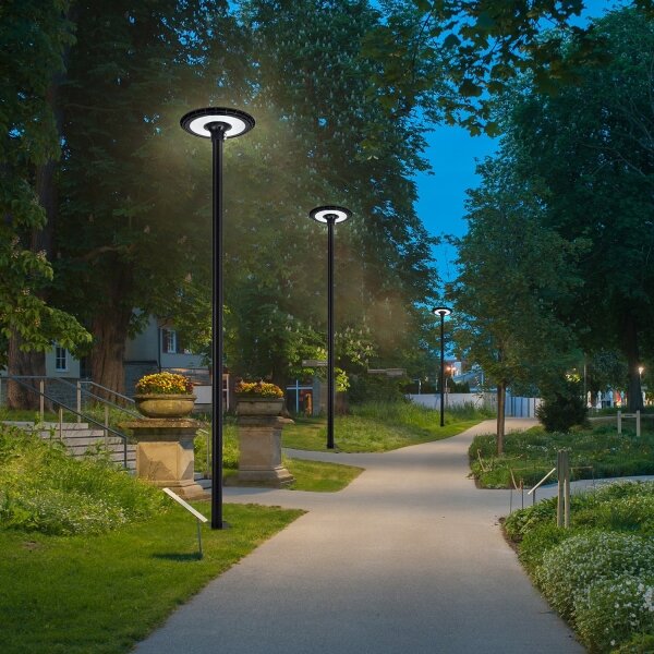 Brilagi-LED Vonkajšie pouličné svietidlo so stĺpom 3 m URBANSPARK LED/60W/230V čierne IP65