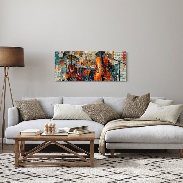 Obraz - Hudobné nástroje (120x50 cm)
