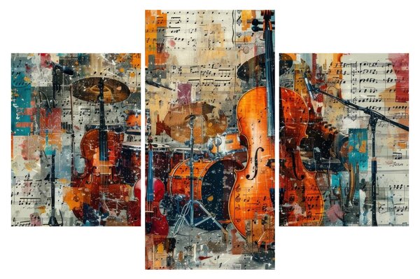 Obraz - Hudobné nástroje (90x60 cm)