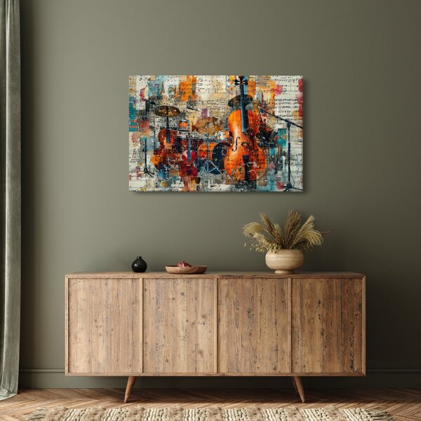 Obraz - Hudobné nástroje (90x60 cm)