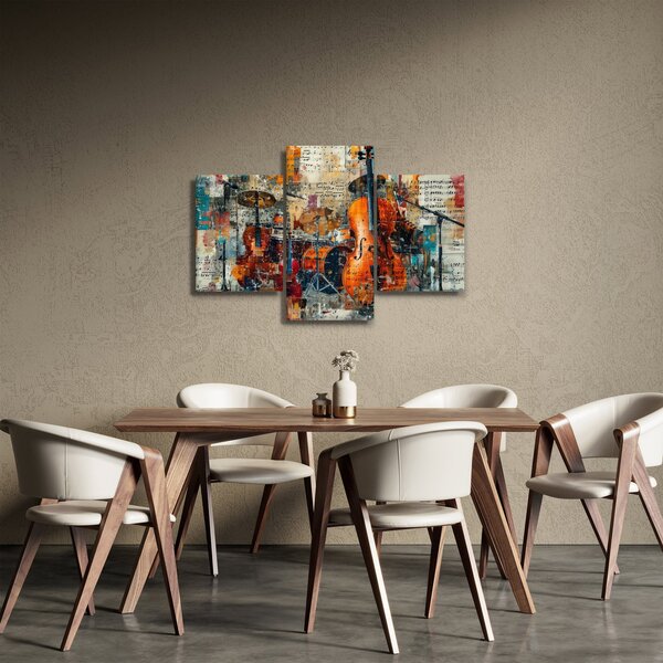 Obraz - Hudobné nástroje (90x60 cm)