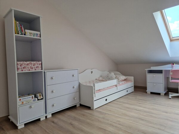 Raj posteli Detská posteľ Srdce PW 200x90 cm 200x90 cm biela, sivo-biela