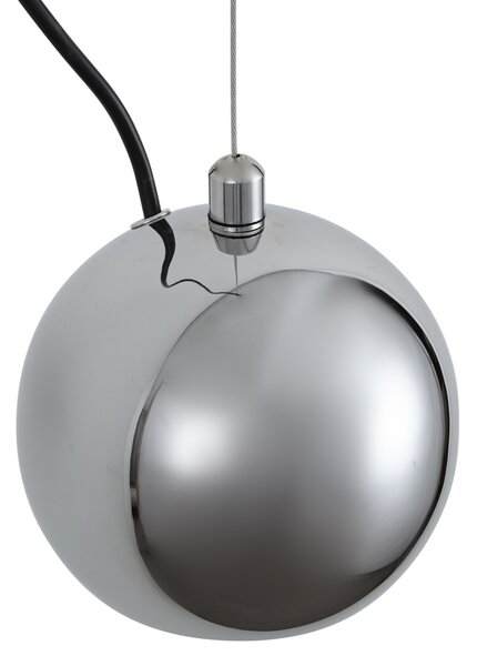 Dizajnová závesná lampa chrómová pre 1-fázový koľajnicový systém - Slimline Sara