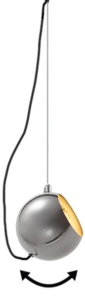 Dizajnová závesná lampa chrómová pre 1-fázový koľajnicový systém - Slimline Sara