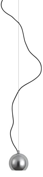 Dizajnová závesná lampa chrómová pre 1-fázový koľajnicový systém - Slimline Sara