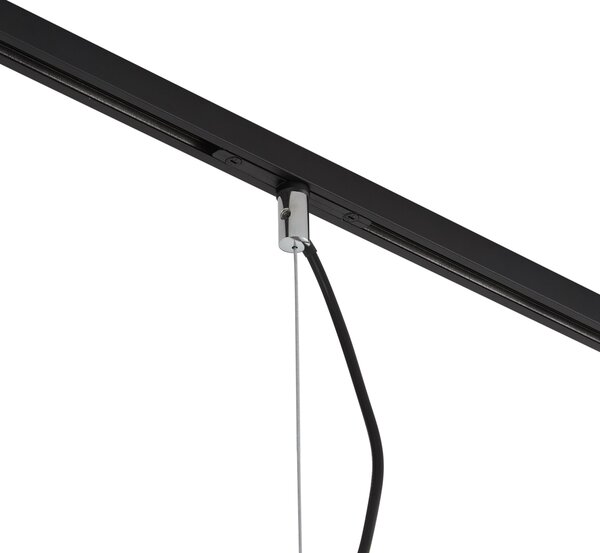 Dizajnová závesná lampa chrómová pre 1-fázový koľajnicový systém - Slimline Sara