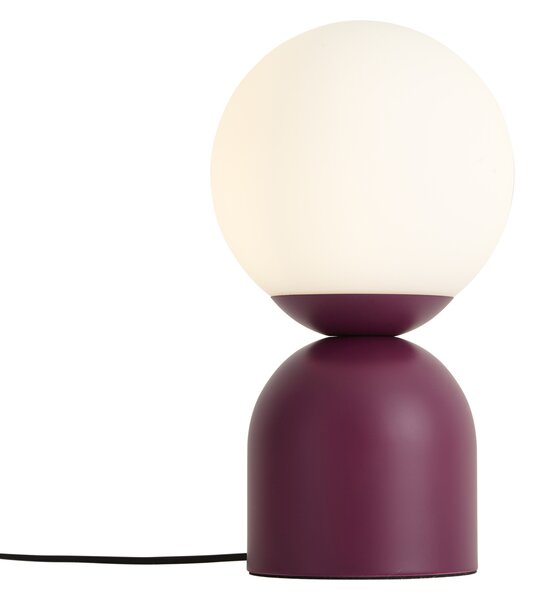 Hotelovo elegantná stolná lampa fialová s opálovým sklom - Pallon Trend