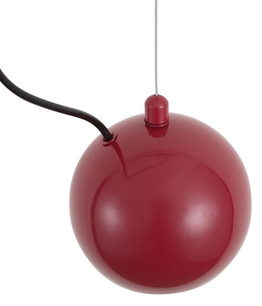 Dizajnová závesná lampa červená pre 1-fázový koľajnicový systém - Slimline Sara