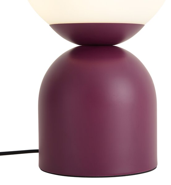 Hotelovo elegantná stolná lampa fialová s opálovým sklom - Pallon Trend