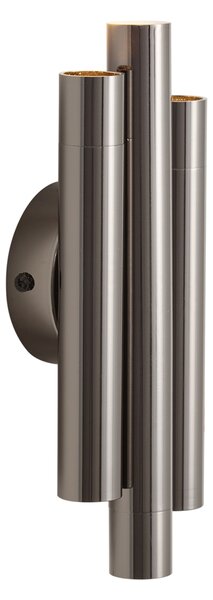 Retro nástenná lampa antracitová 3-svetelná - Pipes