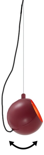 Dizajnová závesná lampa červená pre 1-fázový koľajnicový systém - Slimline Sara