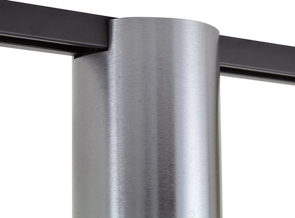 Moderný koľajnicový systém čierny s 2 reflektormi gunmetal 1-fázový - Iconic Rondoo Up