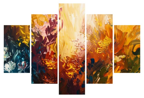 Obraz - Abstraktná maľba kvetov (150x105 cm)