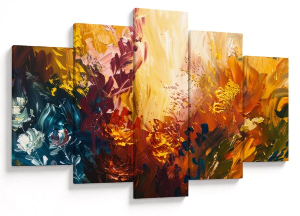 Obraz - Abstraktná maľba kvetov (150x105 cm)