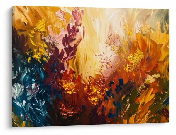 Obraz - Abstraktná maľba kvetov (70x50 cm)