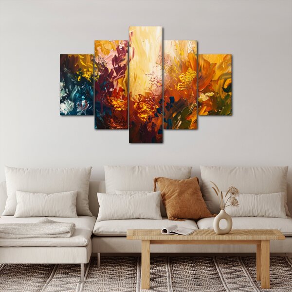 Obraz - Abstraktná maľba kvetov (150x105 cm)